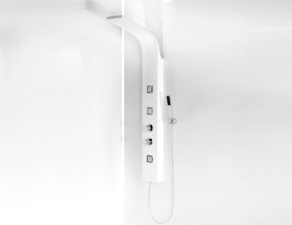 Click here to view / buy the SY-TOWER506 White Thermostatic Tower Shower Panel